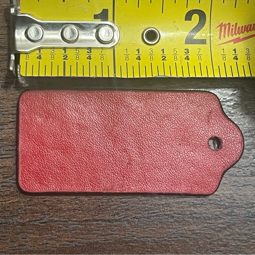 Coach Red Leather Hang tag - Picture 2 of 2